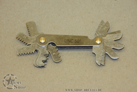 Gewindeschablone Zoll UNC ( Grobgewinde)  22 Blatt