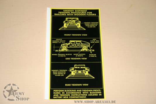 US Army  Aufkleber Shipment HMMWV Army Hummer