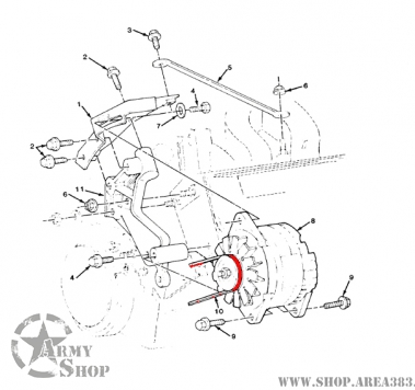 Keilriemen Lichtmaschine links M1009 , M1008