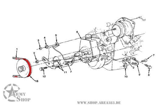 Keilriemen Servopumpe M1009 , M1008