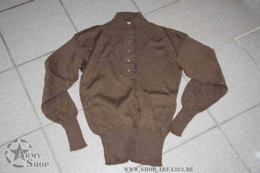 US Army Pullover Button Wool Sweater Men's  SMALL