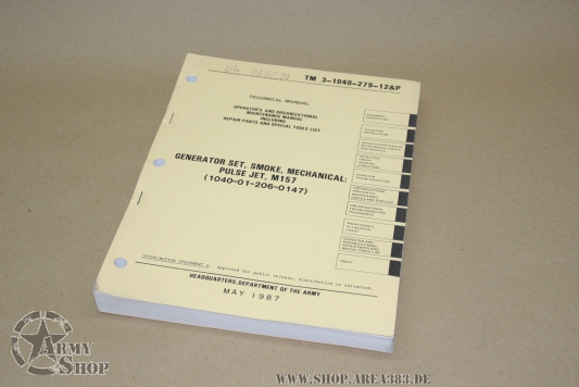 U.S. Army Technical Manual, TM 3-1040-279-12&P, GENERATOR SET, S