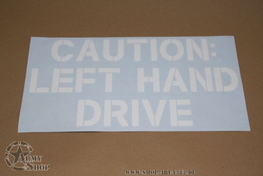 Aufkleber  LEFT HAND DRIVE