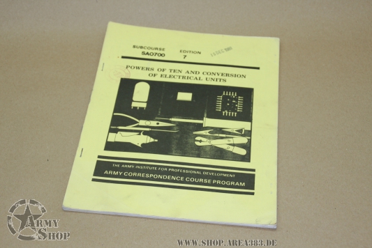 SA 0700 Powers of Ten and Conversion of Electrical Units