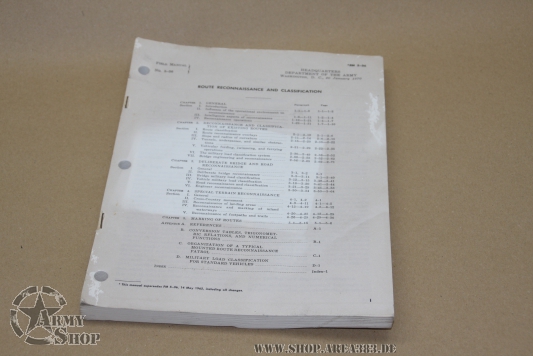 FM 5-36. C 1. FIELD MANUAL. ROUTE RECONNAISSANCE