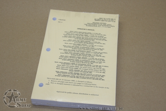 Bedienerhandbuch HMMWV 1-1/4 TON, 4X4, M998