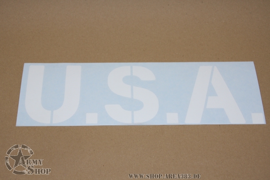 Aufkleber U.S.A.  Schrifthöhe 10,2 cm