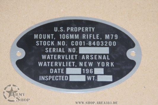 Data Plate Mount 106mm,M79