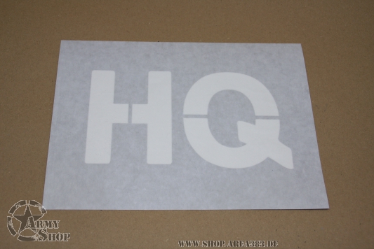 Lackierschablone Klebefolie # HQ  Schrifthöhe 10,2 cm