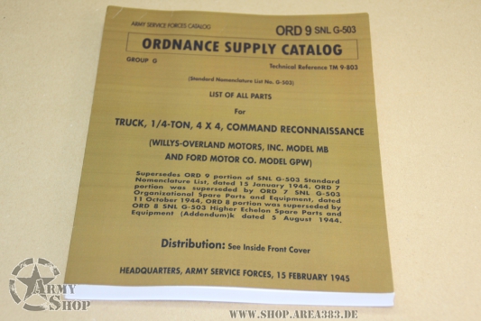 TM 9-803 Willys-Overland MB  Parts Manual