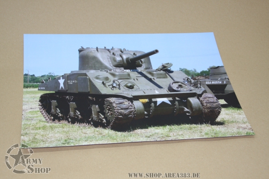 Foto Sherman Tank 42 cm x 29 cm