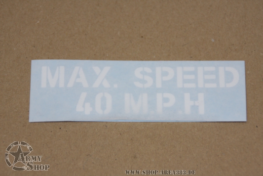 Aufkleber MAX. SPEED