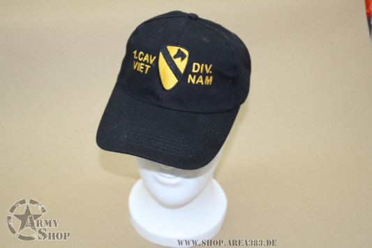Base Cap 1st Cavalry Vietnam BLACK