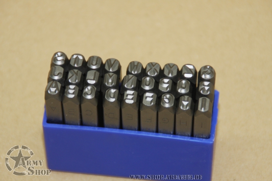 Einschlagbuchstaben-set - 27tlg  5 mm