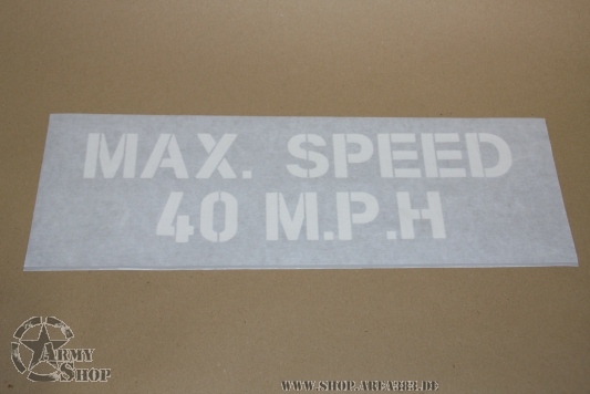 Lackierschablone Klebefolie MAX. SPEED 35 cm x 10,5 cm