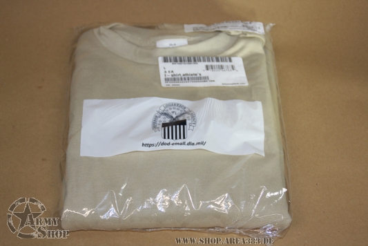 T-Shirt,  LARGE, Tan (Sand), for ACU/ABU Uniform, 3-Pack