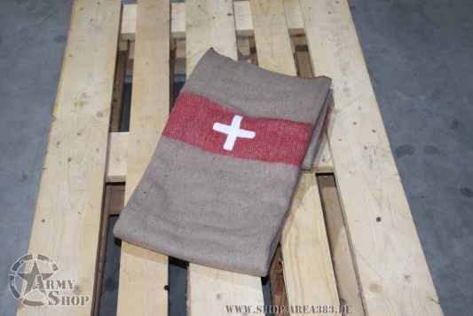 Schweizer Armeedecke - 130 x 200 cm (80% wolle)   Repro