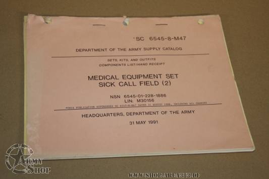 SC 6545-8-M47 MEDICAL EQUIPMENT SET SICK CALL FIELD (2)