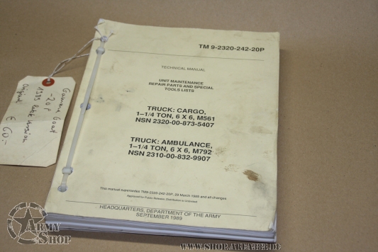 TM 9-2320-242-20P,  M561 , Parts Manual , Gama Goat