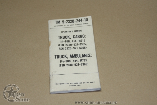 TM 9-2320-244-10 Operator Manual  M715
