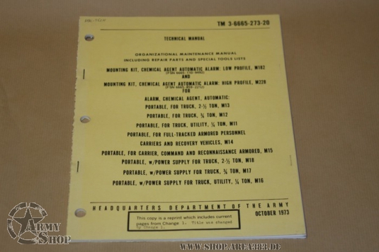 TM 3-6665-273-20 Mounting Kit Chemical
