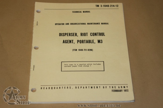 TM 3-1040-214-12 Agent Portable M3 (1972)