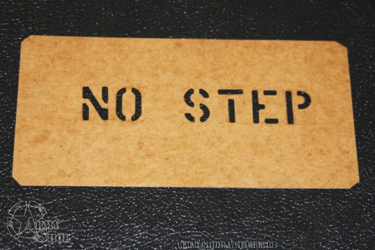 Schriftschablone NO STEP 1 Inch