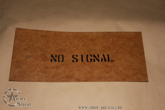 Schriftschablone NO SIGNAL 1 Inch