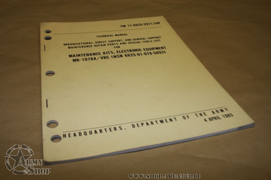 TM 11-6625-2971-24P Maintenance Kits MK-1978A