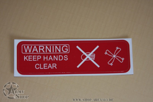 Aufkleber Keep Hands Clear