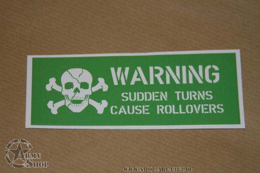 Army Aufkleber ROLLOVER WARNING Ford Mutt M151