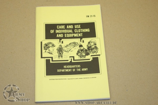 Field Manual US Army Kleidung und Ausrüstung  FM 21-15
