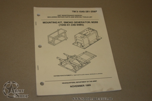 TM-3-1040-281-20-P Mounting Kit Smoke Generator: M288