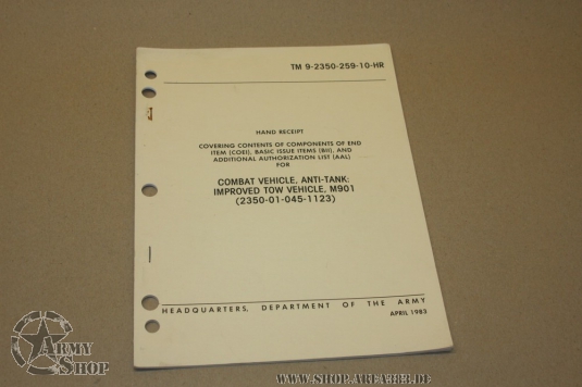 TM 9-2350-259-10 HR maintenance manual for combat vehicle