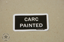 Aufkleber CARC PAINTED  65x39 mm