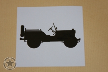 Aufkleber Jeep 80 mm x 80 mm