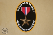 Aufkleber Bronze Star Recipient 125mm x 79 mm