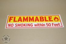 Aufkleber FLAMMABLE 50 cm x 14,5 cm