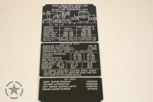 Data Plate Ford Mutt Ambulance  M718