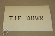 Lackierschablone TIE DOWN 1