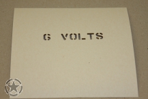Lackierschablone 6 volts 1/2