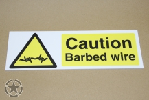 Kunststoffschild Military Barbed Wire