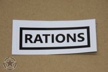 Aufkleber  RATIONS