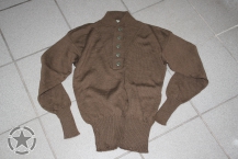 US Army Pullover Button Wool Sweater Men's  SMALL