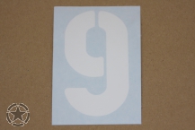 Aufkleber # 9 Schrifthöhe 10,2 cm