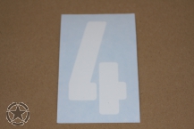 Aufkleber # 4  Schrifthöhe 10,2 cm