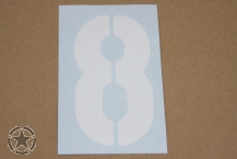 Aufkleber # 8  Schrifthöhe 10,2 cm