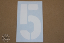 Aufkleber # 5  Schrifthöhe 10,2 cm