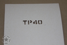 Schriftschablone 1/2 