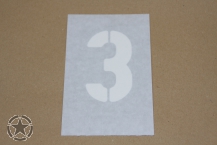 Lackierschablone Klebefolie # 3 Schrifthöhe 10,2 cm